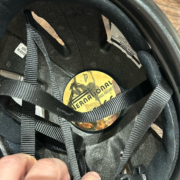 International Equine Horse Back Riding Hard Hat Helmet, Women Size Medium Silver - Picture 2 of 6